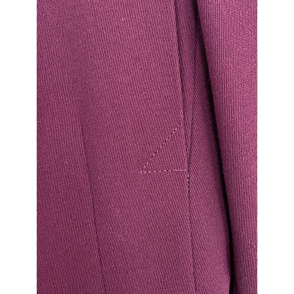 Lagerfeld Wmns Sz 38 Vintage 90s Maroon Fitted Blazer Retro Vintage Cool Work - Picture 13 of 16